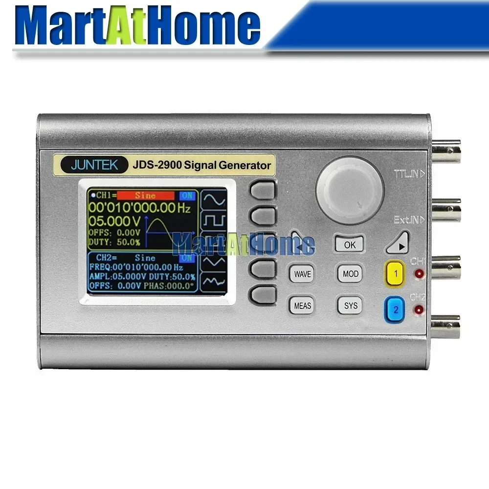 Dual Channel Arbitrary Waveform Function Generator 60Mhz - Dijital Çift Kanallı DDS Sinyal Üreteci,