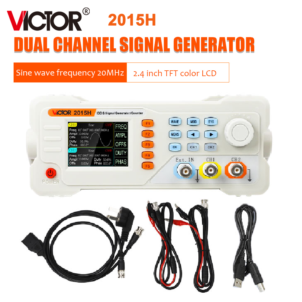Dual Channel Arbitrary Waveform Function Generator 60Mhz - RuoShui 2015H 2040H 2060H Dalga Formu