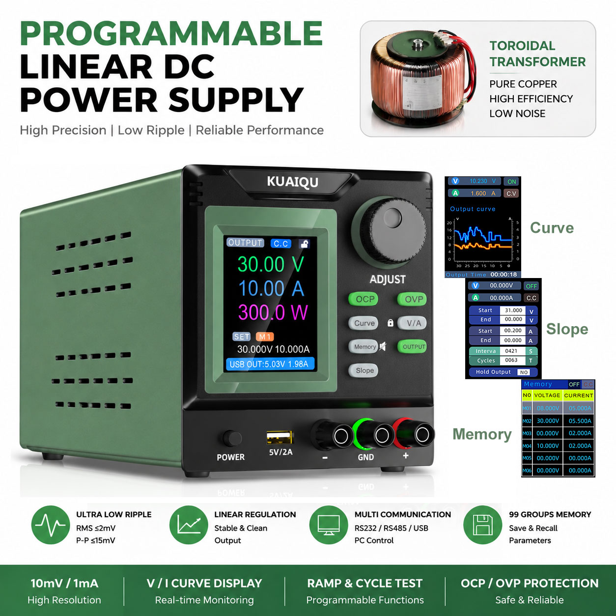 Düşük Gürültülü Lineer DC Güç  - Programmable Linear Dc Power Supply 30V 10A incelemesi ve fiyatı